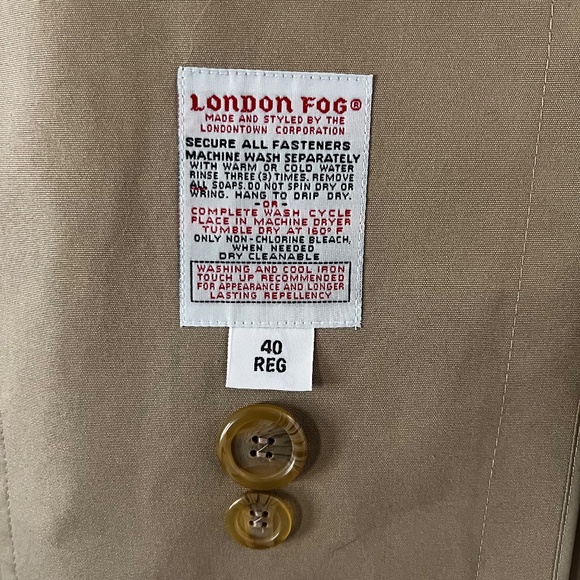 London Fog Limited Edition Trench Coat - Size 40R - Picture 9 of 10